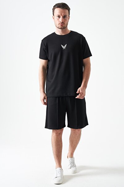 TENA Erkek Siyah Önü Çima Dikişli Modal Şort