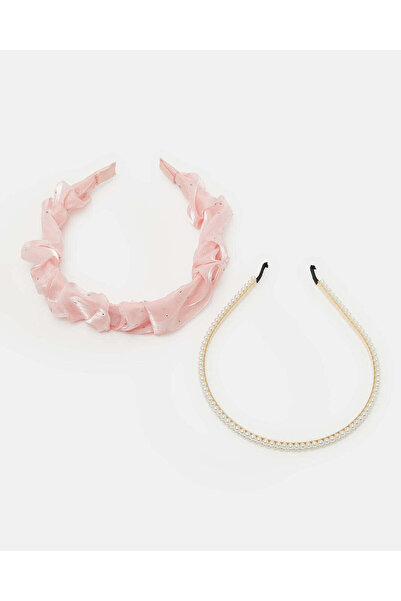 REDTAG Girls Pink Headband Set (2 Piece)