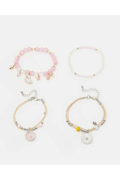 REDTAG Girls Assorted Bracelet Set (Pack of 4)