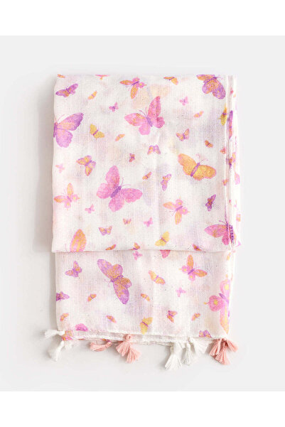 REDTAG Girls White Printed Scarf