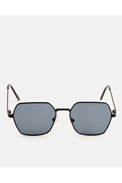 REDTAG Boys Black Hexagon Sunglasses