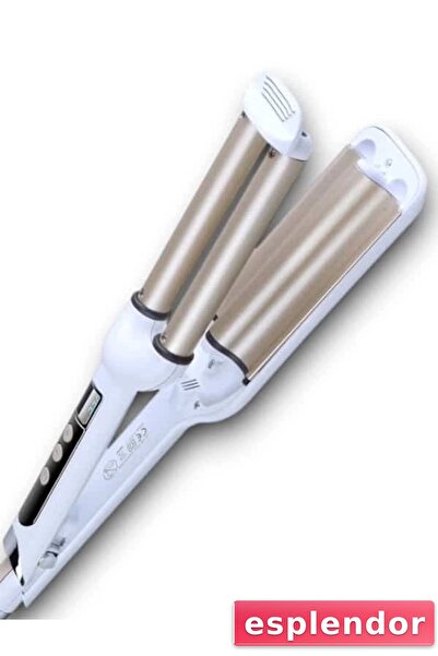 esplendor Titanium Ceramic Hair Curler for Water Wave with 3 Heat Levels