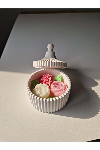 Criali Atelier Set decorativ cu lumânare parfumată, trandafiri