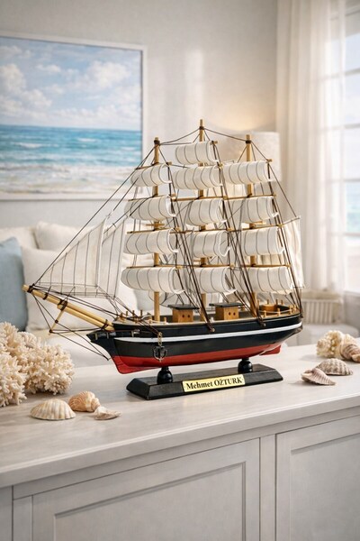 Lexi Bella İsime Kişiye Özel Dekoratif Premium Ahşap El Yapımı Yelkenli Gemi ...