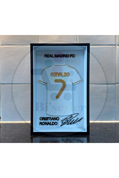 Bi'şeyler Sepeti Cristiano Ronaldo - Real Madrid FC - Forma İmzalı Çerçeve He...