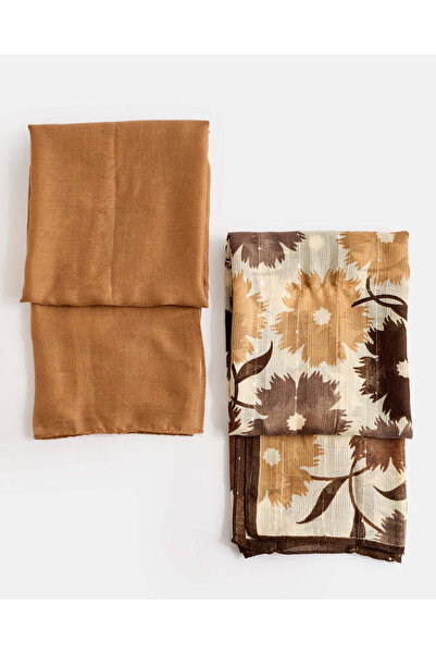 REDTAG Women Brown Scarf Set (2Piece)