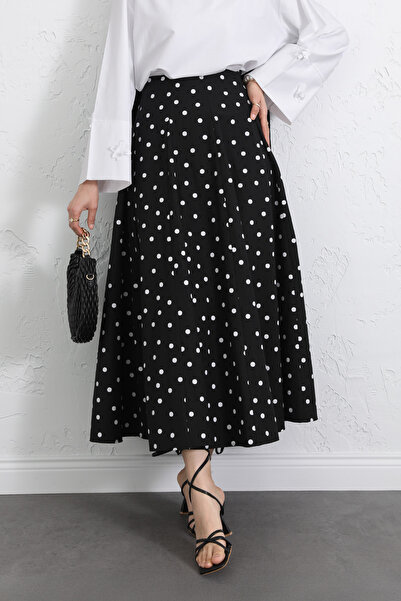 Salih Çelebi cu buline piese cloș Fusta 263005 - NEGRU