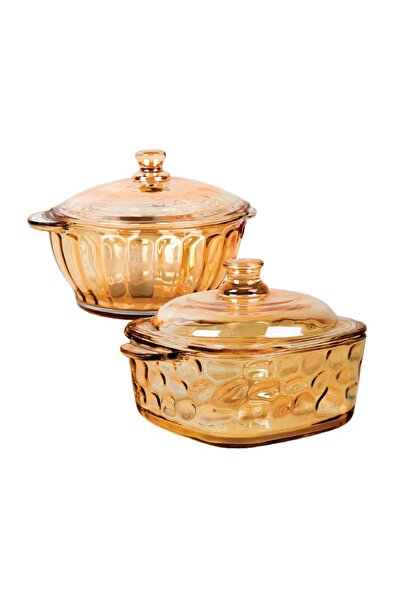 Crystal Drops طاجن زجاجي سعة 1 لتر، متنوع
