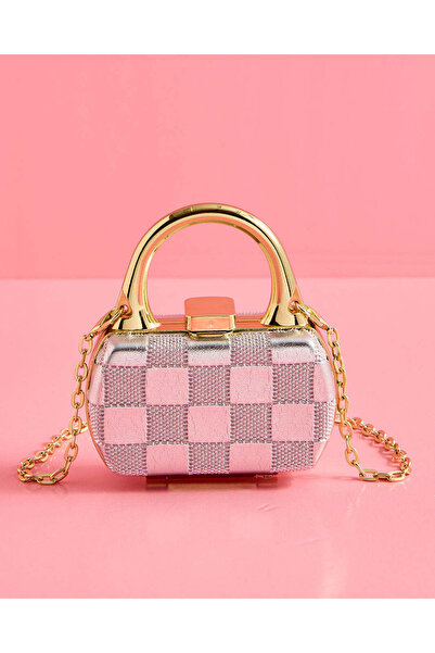 REDTAG Girls Gold And Pink Embellished Bag
