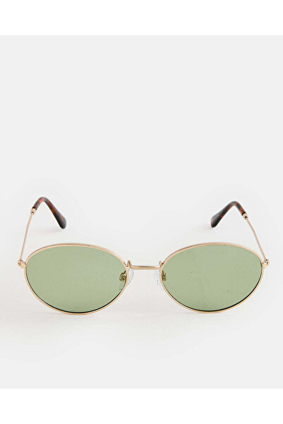 REDTAG Women Gold Round Sunglasses