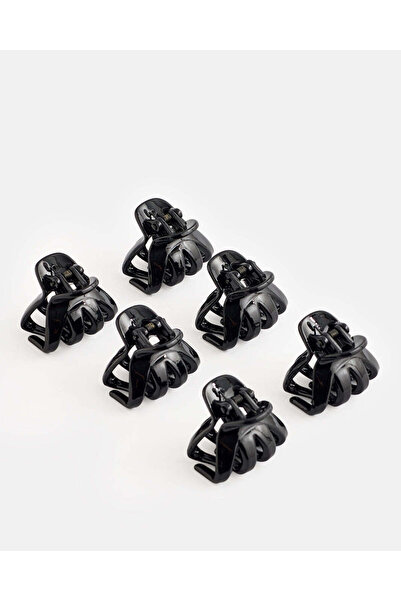 REDTAG Women Black Hair Clutcher Set - 6 Pieces