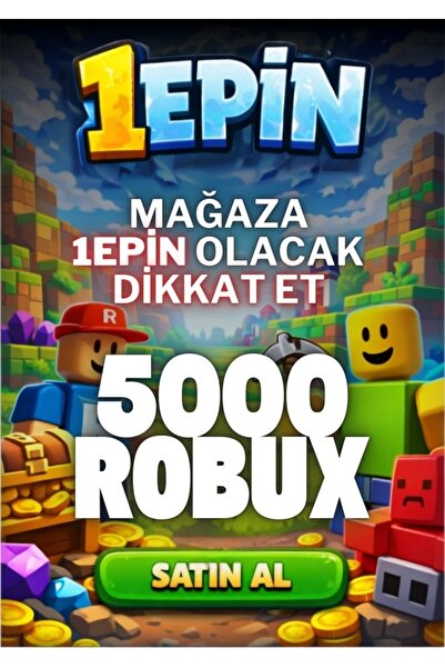 1epin Roblox 5000 Robux - USD Para Birimi