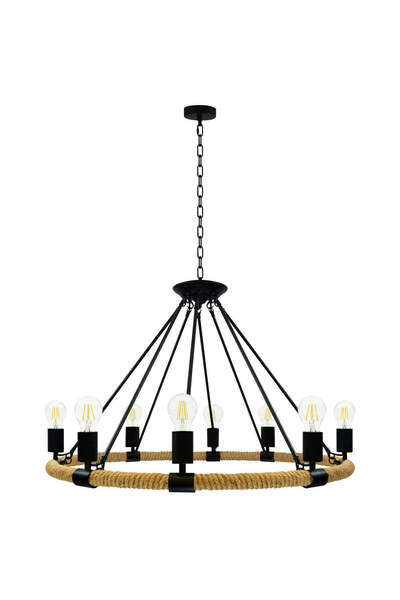 RFAN Pendul rustic RFAN, Model 8456-8P, 8 x E27, înălțime reglabilă