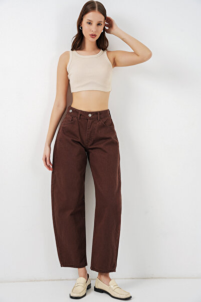 Bigdart Women's High Waist Jeans 30081 - Brown