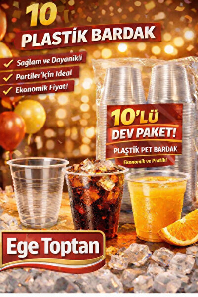 EGE TOPTAN GIDA EGE TOPTAN PET SU BARDAĞI 10 Adet