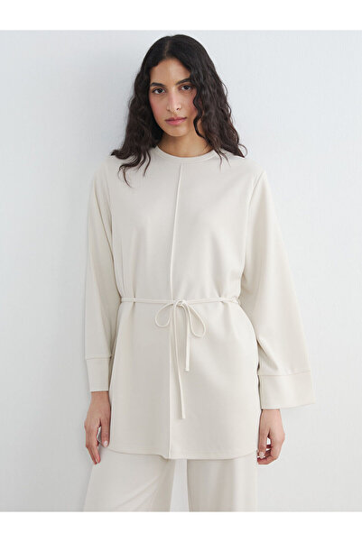 LC Waikiki Peak New Season Belted Soft Touch Women's Sweatshirt Tunic