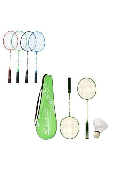 Issa Palete Badminton 2/set cu Fluturas, din Plastic 65cm