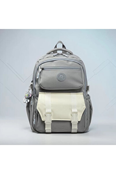 Elegance 0120 Sivi unisex ranac za decu osnovne škole u korejskom stilu Torba