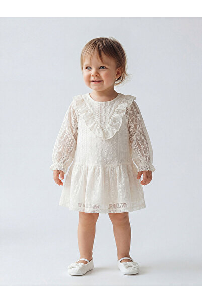 LC Waikiki Nevavm Farkıyla Bebe Lace Collar Baby Girl Dress