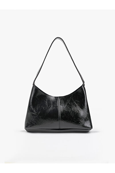 SHAKA Kırışık Dokulu Siyah SHK281 Suni Deri,Çıtçıtlı,Tek Bölmeli,El,Kol ve Om...