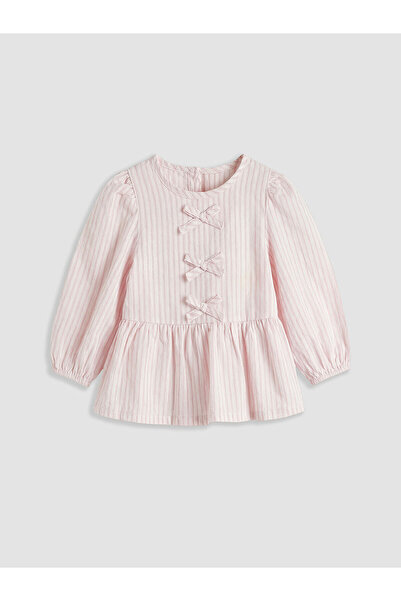 LC Waikiki Peak New Season Striped Bow Detailed Baby Girl Blouse