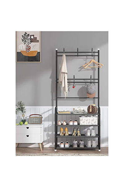 KEKE 4-Tier Home Entryway Multi- Functional Shoe and Hat Rack