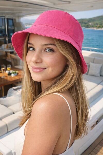 BALIENTE Fuchsia Cotton Bucket Women's Hat