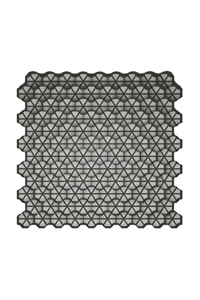 METGARDEN Plastik Çim Ve Çakıl Tutucu, Zemin Çakıl Izgarası, Siyah 50*50cm