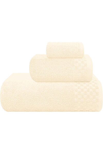 Arabest Super soft 3-piece cotton towel set, suitable for daily use, compact ...