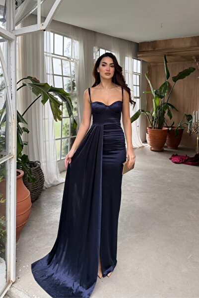 Sindimoda Elva Strappy Glop Detail Evening Dress