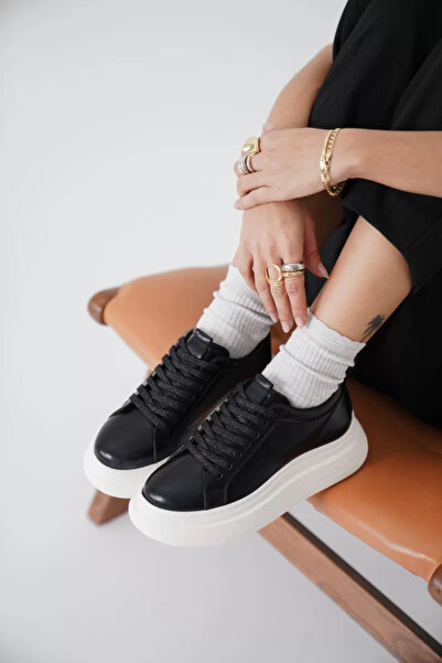 Belinora Γυναικείο μαύρο sneaker TR01MS05A