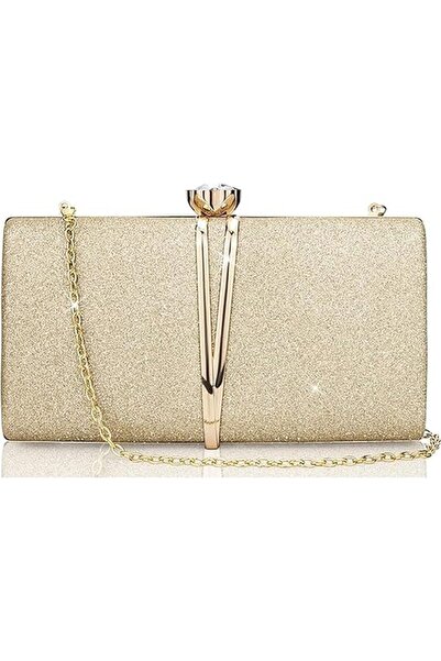 Arabest حقيبة يد لامعة، حقيبة سهرة أنيقة ذات سعة كبيرة، مزودة بسلسلة قابلة للفصل