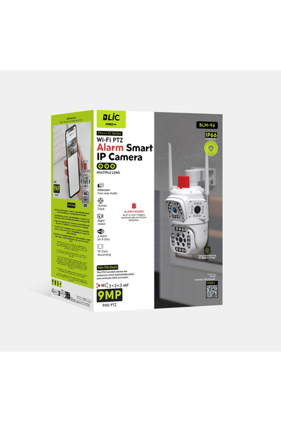 Blic Al-NET Wi-Fi, PTZ Hareket Algıli Alarmlı 3+3+3 9mp Full HD Akıllı IP Kamera