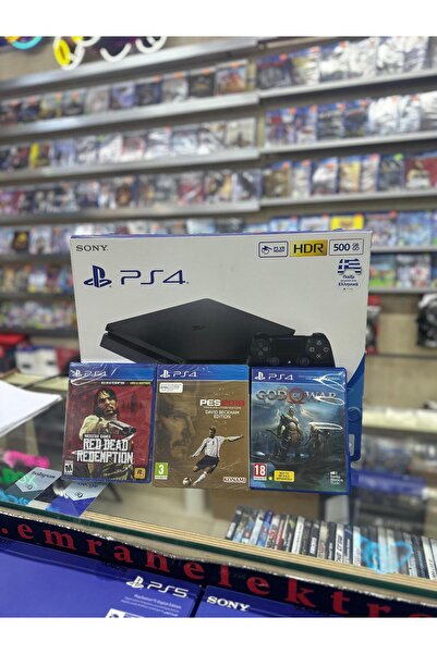 Sony Playstation 4 Slim 500 Gb SIFIR ÜRÜN (ithalatçı Garatntili) + 3 Oyun