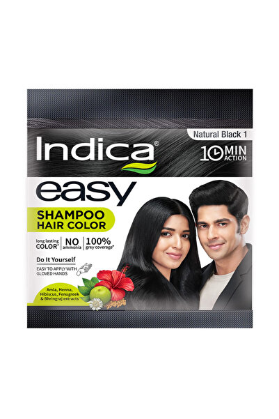 Indica HAIR COLOR SHMP NTRL BLK 18ML