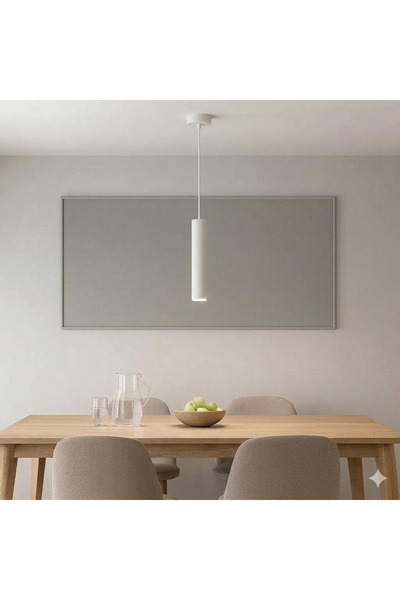 RFAN Pendul, Model H608D-300, 1 x GU10, Înălțime reglabilă, Alb