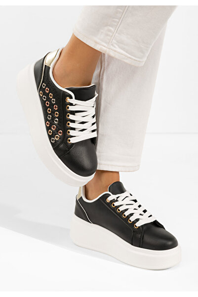 B T Shoes Sneakers cu platformă Charolette negri