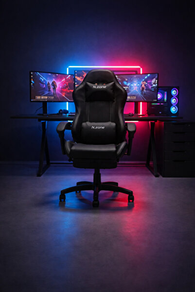 Crestj A professional gaming chair with an ergonomic design and ideal back su...