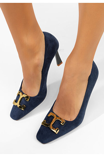 B T Shoes Cenia navy thin Heeled Shoes