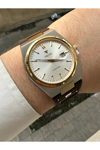 Fiesta Marka İnce Kasa Kahverengi Kordon Orjinal Erkek Kol Saati