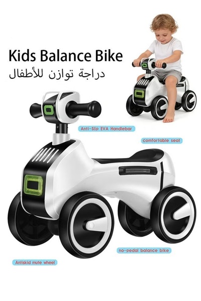 Generic Ride on Bike Toy for Kids 1-3 Yeas 4 Wheels Balance Bike with Sound a...