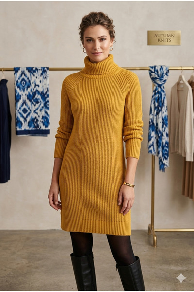 MODA KADIN TRİKO TUNİK ELBİSE