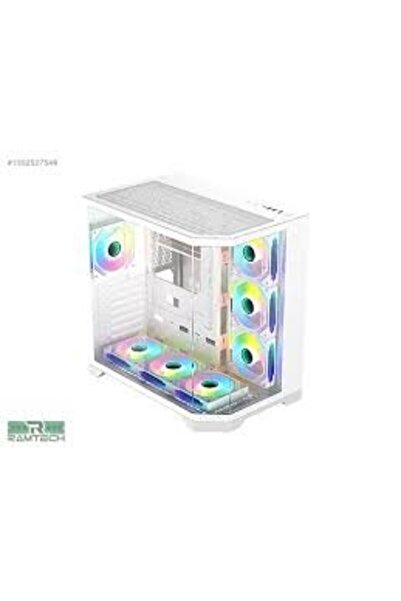 Game Master BEYAZ F7 EDGE 7 FANLI ARGB KUMANDALI KONTROLCÜLÜ GAMİNG PC KASA A...