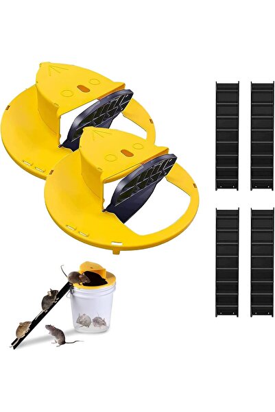 Arabest غطاء دلو سعة 5 جالون، عبوة من قطعتين، مصيدة فئران بغطاء قلاب، غطاء دل...