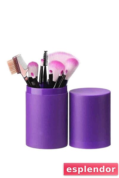 esplendor مجموعة مكياج احترافية مكونة من 12 قطعة ذات شعيرات ناعمة مناسبة لمكي...