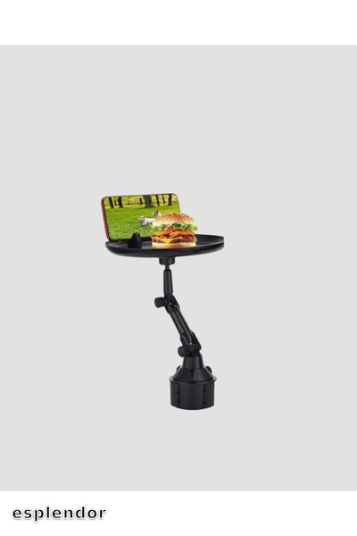 esplendor 360 °   صينية حاملة أكواب دوارة للسيارة مع مساحة واسعة لتناول الطعا...