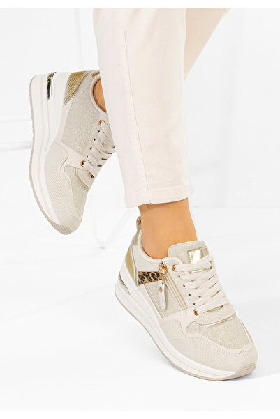 B T Shoes Sneakerși cu platforma Snuvira bej