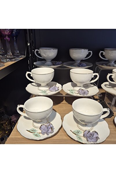 ERVA FELİCİTİY 12 Parça 6 Kişilik Kahve Fincan Takımı