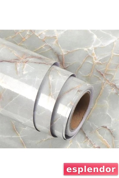 esplendor 5m X 60 Cm Marble Patterned Table Countertop Kitchen Waterproof Adh...