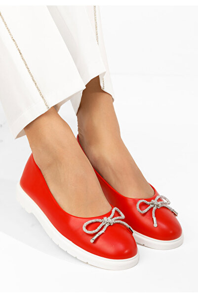 B T Shoes Balerini dama Simonna portocalii